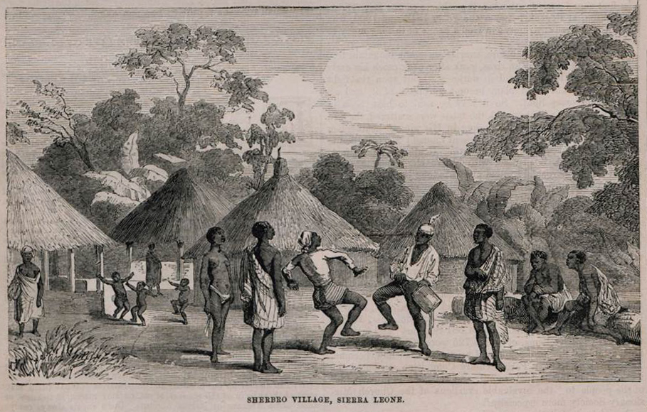 Sherbro Village, 1856 Illustrated London News