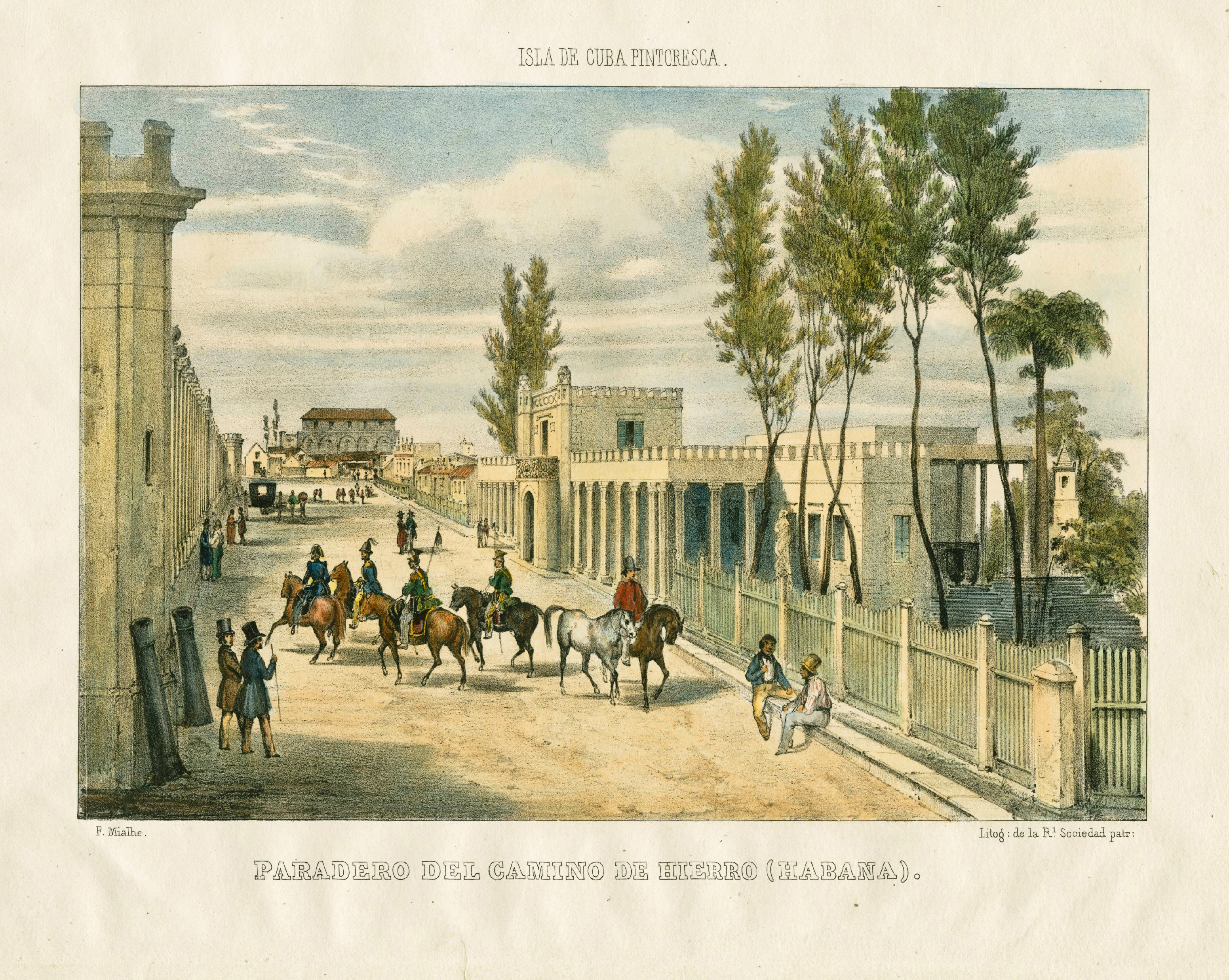 Train Station, Havana, 1839 Isla de Cuba Pintoresca