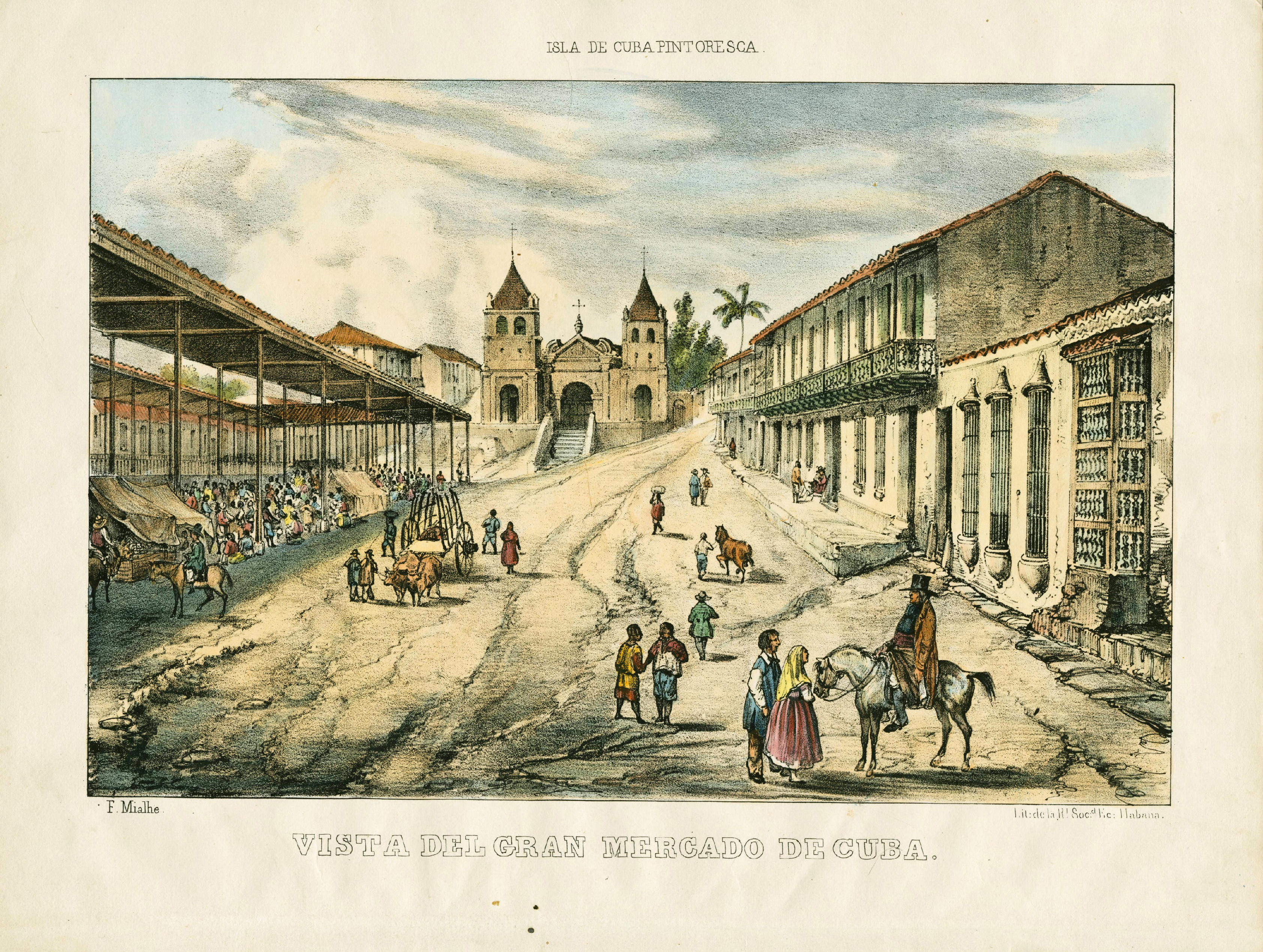 Market, Havana, 1839 Isla de Cuba Pintoresca