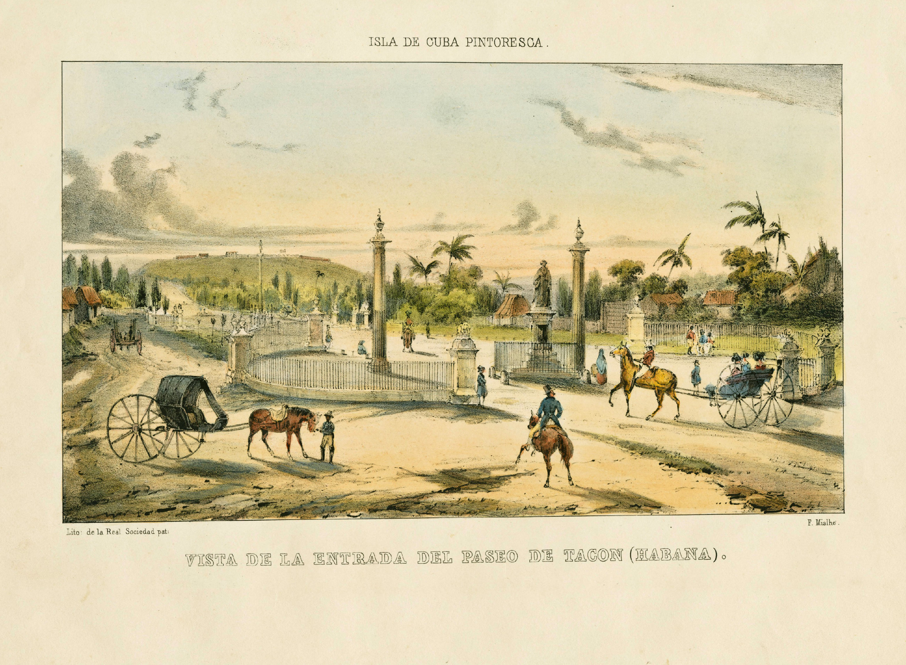 Paseo de Tacon, Havana, 1839 Isla de Cuba Pintoresca