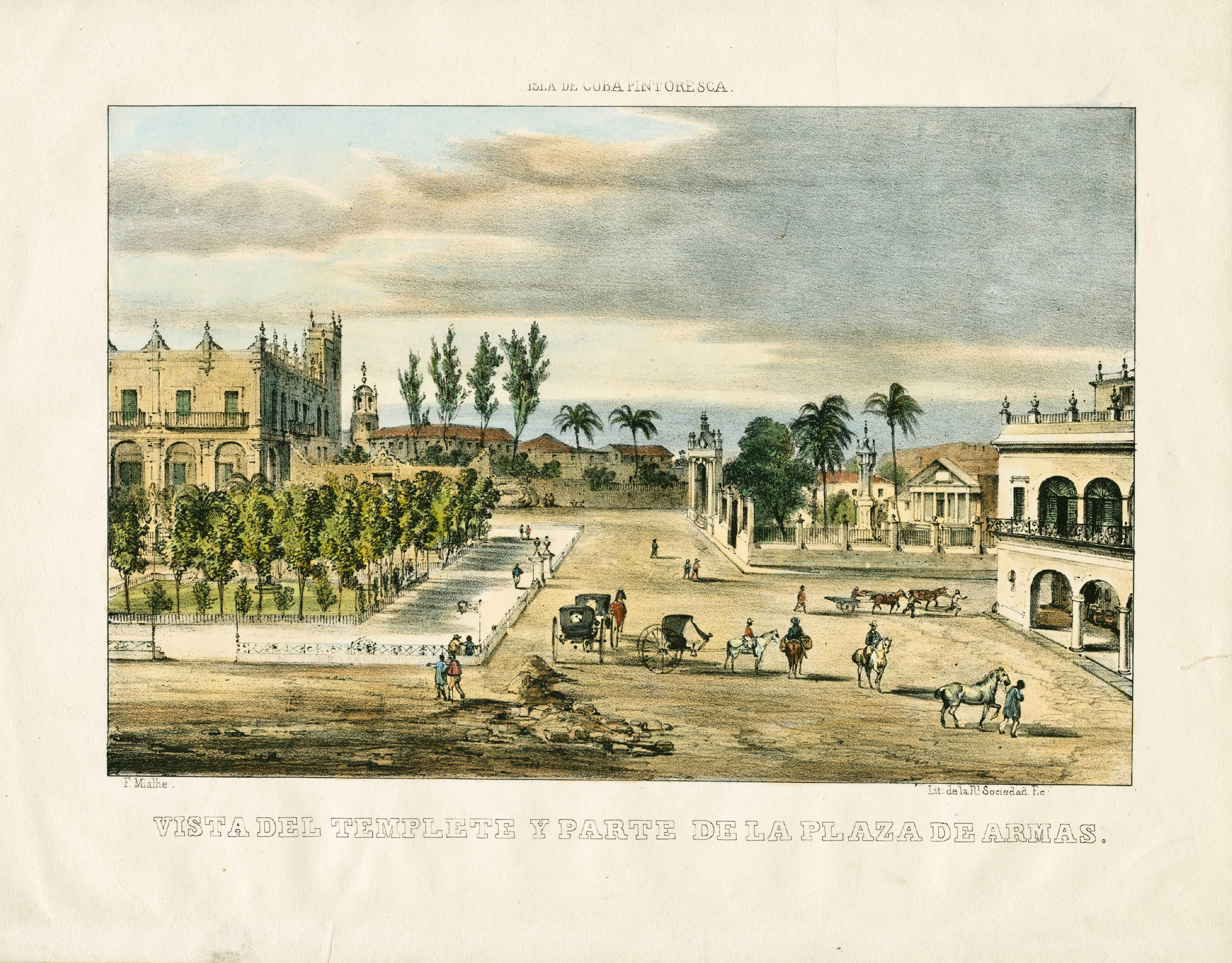 Plaza de Armas, Havana, 1839 Isla de Cuba Pintoresca