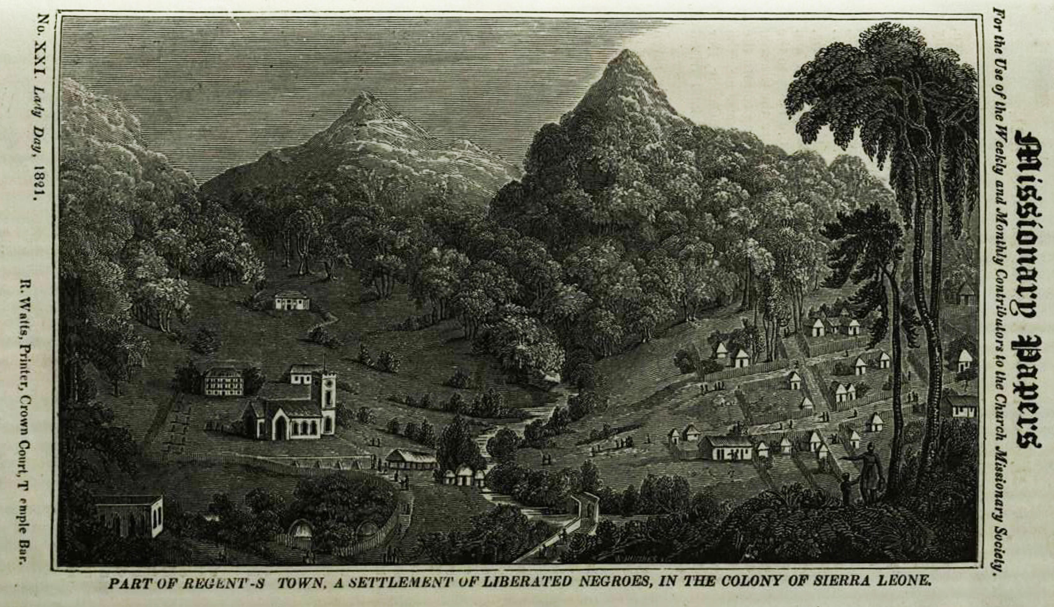 Regent Town, Freetown, 1821 Church Missionary Paper